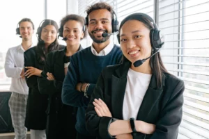 group of call center agents